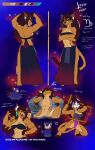  absurd_res anthro brown_body brown_fur canid canine canis clothing felid female fur gem green_eyes hair hi_res hybrid jackal kyu-maru lion lushy_(kyu-maru) mammal mask multicolored_hair muscular pantherine reff scar solo staff 