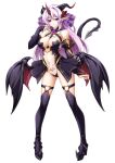  1girl black_thighhighs blush breasts bridal_gauntlets chest_jewel cleavage corruption dark_persona demon_girl demon_horns demon_tail demon_wings flower full_body game_asset hair_flower hair_ornament high_heels horns inoino katsuragi_marina kouyoku_senki_exs-tia large_breasts large_variant_set long_hair looking_at_viewer low_wings luxtia navel non-web_source official_art panties pink_hair pointy_ears pubic_tattoo purple_eyes revealing_clothes self-datamine showgirl_skirt simple_background single_horn solo standing tachi-e tail tattoo thigh_strap thighhighs transparent_background underwear variant_set wings 