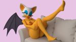  16:9 3d_(artwork) anthro areola breasts butt chiropteran digital_media_(artwork) eyelashes female furniture hi_res mammal membrane_(anatomy) membranous_wings nipples nude one_eye_closed open_mouth pazphaaze raised_leg rouge_the_bat simple_background sofa sonic_adventure sonic_the_hedgehog_(series) widescreen wings wink 