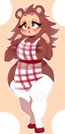  2020 animal_crossing anthro apron areola big_breasts breasts clothed clothing eulipotyphlan eyelashes female freckles hedgehog hi_res higgyy legwear mammal nintendo open_mouth sable_able solo thick_thighs video_games wide_hips 