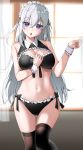  bikini cleavage maid suzuharu_toufu swimsuits tagme thighhighs 