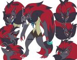 absurd_res anthro black_body black_fur blue_eyes canid canine clothing digital_media_(artwork) facial_piercing female fur generation_5_pokemon hair hi_res looking_at_viewer mammal nintendo nose_piercing nova_(odeko-yma) odeko-yma piercing pokemon pokemon_(species) pokemon_mystery_dungeon scout_uniform solo spike_chunsoft topwear uniform zoroark