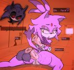 2026 absurd_res anal anal_orgasm anal_penetration anthro balls blaze_the_cat bodily_fluids captured defeated digital_media_(artwork) domestic_cat dominant dominant_male drooling duo ejaculation eulipotyphlan felid feline felis female female_orgasm game_over gameplay_mechanics genital_fluids genitals hands-free hedgehog hi_res immobilization kolossos liquid male male/female mammal monster mr_esmox orgasm penetration penis porcupine purple_body rodent saliva sega sex sonic_the_hedgehog_(series) submissive submissive_female text vaginal_fluids vaginal_squirting vulva