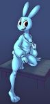  acyace adventure_time alien anthro breast_exposed cartoon_network female hi_res lagomorph leporid looking_aside mammal rabbit shirt_pull simple_background solo standing_on_object y5 