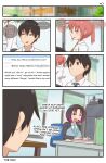 2023 6_panel_comic absurd_res animal_humanoid big_breasts black_hair blue_eyes blush blush_lines breasts clothed clothing colored comic dialogue dragon dragon_humanoid elma_(dragon_maid) english_text female greatm8sfm grey_eyes group hair hi_res human humanoid inside kobayashi_(dragon_maid) light-skinned_female makoto_takiya male mammal miss_kobayashi's_dragon_maid mythological_creature mythological_scalie mythology open_mouth purple_hair_tips scalie short_hair speech_bubble tan_body tan_skin text trio