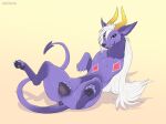 2026 animal_genitalia animal_vulva anus black_anus black_pawpads black_vulva canid canid_demon canine canine_genitalia canine_vulva demon digitoxici female female_feral feral fur genitals hair hellhound hi_res long_hair looking_at_viewer lying mammal mythological_canine mythological_creature mythology on_back pawpads paws plump_labia presenting presenting_vulva purple_body purple_fur quadruped rear_view solo spread_legs spreading tail_anus thick_thighs vulva white_hair