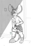 2026 absurd_res anthro big_ears big_tail biped black_nose blush bodily_fluids bottomwear breasts canid canine claws clothed clothing collared_shirt digital_media_(artwork) dipstick_tail doorway dress_shirt dripping eldstunga eyebrows female fennec_fox fingering fingering_self footwear fox genital_fluids genitals heloise_(eldstunga) hi_res inner_ear_fluff light_switch mammal markings masturbation monochrome neck_tuft panties panties_down partially_clothed pubes raised_bottomwear raised_clothing raised_skirt shadow shirt signature skirt solo standing standing_masturbation sweat sweatdrop tail tail_markings toe_claws toeless_footwear topwear true_fox tuft underwear underwear_down vaginal vaginal_fluid_drip vaginal_fluid_string vaginal_fluids vaginal_masturbation vulva wet wet_clothing wet_panties wet_underwear