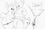  2020 aggressive_retsuko anthro anus big_breasts breasts butt canid canine clitoris clothing female fennec fenneko fox gaping gaping_pussy genitals greyscale hi_res humanoid_genitalia humanoid_pussy looking_at_viewer mammal monochrome multiple_poses nipples nude panties panties_down pose presenting presenting_anus presenting_pussy puffy_nipples pussy sanrio solo spread_butt spread_pussy spreading underwear underwear_down urethra xu53r 