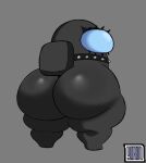2026 alternative_fashion among_us among_us_(cartoon) artist_logo backpack big_butt black_(among_us) bottom_heavy butt choker crewmate_(among_us) digital_media_(artwork) female full-length_portrait goth grey_background hi_res huge_butt humanoid hyper hyper_butt innersloth jewelry logo looking_at_viewer looking_back looking_back_at_viewer makeup mascara necklace portrait rear_view shortstack shortstack_female simple_background solo spiked_choker standing thick_thighs yanafterdark