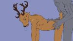  16:9 all_fours anal anal_penetration animated anthro anthro_on_anthro anthro_penetrated anthro_penetrating anthro_penetrating_anthro antlers beastars breath brown_body brown_fur canid canine canis cervid cervine doggystyle duo faceless_male from_behind_position fur genitals grey_body grey_fur horn interspecies legoshi_(beastars) louis_(beastars) male male/male male_penetrated male_penetrating male_penetrating_male mammal nipples panting penetration penile penile_penetration penis predator/prey red_deer sex side_view vanillatea widescreen wolf 