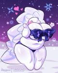  &lt;3 anthro anthrofied arthropod belly big_breasts blush breasts eyes_closed female insect nintendo non-mammal_breasts overweight overweight_anthro overweight_female pok&eacute;mon pok&eacute;mon_(species) signature snom snow solo tentabat video_games white_body 