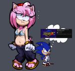 3_toes 5_fingers amy_rose annoyed anthro armband bikini bikini_top bottomwear clothing embarrassed eulipotyphlan european_hedgehog evil_face feet female fingers flip_flops footwear gloves gold_(metal) gold_sandals handwear hedgehog hi_res lilydrawsporn mammal navel overweight pants sandals sega shoes simple_background slightly_chubby slightly_chubby_anthro slightly_chubby_female sonic_the_hedgehog sonic_the_hedgehog_(series) swimwear tail tail_motion tailwag toes two-piece_swimsuit