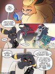 2026 absurd_res anthro black_body blue_eyes claws comic dialogue digital_media_(artwork) ear_piercing ear_ring eeveelution english_text facial_piercing female flareon generation_1_pokemon generation_2_pokemon generation_3_pokemon generation_5_pokemon grauf_(odeko-yma) group harmony_scarf hi_res inner_ear_fluff lucky_(odeko-yma) male mightyena nintendo nose_piercing nose_ring nova_(odeko-yma) odeko-yma piercing pokemon pokemon_(species) pokemon_mystery_dungeon red_claws red_eyes ring_piercing septum_piercing septum_ring signature sneasel speech_bubble spike_chunsoft text tuft umbreon vex_(odeko-yma) yellow_sclera zoroark