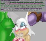 &lt;3 &lt;3_eyes anthro blush bodily_fluids chimeratechspyro chiropteran cross-eyed cum cum_in_mouth cum_in_nose cum_inside dialogue ear_penetration fang_the_sniper female genital_fluids group jet_the_hawk male male/female mammal penetration rouge_the_bat sonic_riders sonic_the_fighters sonic_the_hedgehog_(series) 