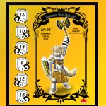1:1 absurd_res anthro armor axe bird_dog body_armor canid canine canis chainmail digital_drawing_(artwork) digital_media_(artwork) domestic_dog dungeons_and_dragons english_description english_text fur golden_retriever grey_eyes hair hasbro hi_res holding_axe holding_object holding_shield hunting_dog logo male mammal metal_armor paladin retriever shaded shield sinisterslyfox smile smirk soft_shading solo stats tan_body tan_fur tan_hair text wizards_of_the_coast