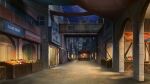  arch bridge crate food game_asset karakara_2_(game) katou_taira market market_stall night no_humans non-web_source official_art outdoors pedestrian_bridge self-datamine sign sky star_(sky) starry_sky variant_set vegetable wooden_box 