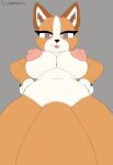 anthro australian_cattle_dog big_breasts big_penis bluey_(series) breasts canid canine canis cattledog chilli_heeler crispynecro domestic_dog dominant dominant_gynomorph dominant_intersex first_person_view fur genitals gynomorph herding_dog hi_res huge_penis humanoid_genitalia humanoid_penis intersex looking_at_viewer mammal mature_gynomorph mature_intersex naughty_face nipples orange_body orange_fur pastoral_dog penis puffy_nipples receiving_pov sketch smile smiling_at_viewer solo standing submissive submissive_pov thick_thighs white_body white_fur