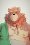  2020 absurd_res anthro belly canid canine clothing gyobu heylaw21 hi_res kemono male mammal moobs nipples overweight overweight_anthro overweight_male portrait raccoon_dog robe scar solo tanuki tokyo_afterschool_summoners video_games 