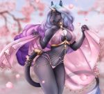  2020 5_fingers anthro breasts digital_media_(artwork) equid equine female fingers hair horn mammal purple_eyes purple_hair smile solo unicorn vashaa 