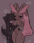 >:3 448250k_(aikochimi) anthro areola big_breasts black_body black_fur black_sclera blush bodily_fluids breast_grab breast_play breasts brown_areola brown_body brown_fur brown_nipples canid canine canis colored cotton_tail digital_media_(artwork) domestic_dog drooling duo embarrassed english_text female female/female female_anthro floppy_ears fur furfrou generation_4_pokemon generation_6_pokemon genitals grope hair hand_around_waist hand_on_breast hi_res hug huge_ears lagomorph leaking_vagina leporid long_hair looking_at_another looking_at_self looking_down looking_down_at_self looking_pleasured lop_ears lopunny mammal motion_lines muffled_moaning natural_furfrou naughty_face navel nintendo nipples nude open_mouth pink_body pink_eyes pink_fur pokemon pokemon_(species) pokemorph questionable_consent rabbit raised_hand red_eyes saliva saliva_string shaking shiny_pokemon simple_background size_difference tail tail_motion tail_tuft tailwag text thick_thighs three-quarter_view tilde_after_text translucent_text tremble_lines tuft turf vulva white_body white_fur writing_text