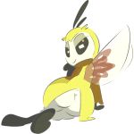  alpha_channel ambiguous_gender anthro arthropod butt digital_media_(artwork) grin insect looking_at_viewer mogg nintendo pok&eacute;mon pok&eacute;mon_(species) presenting presenting_hindquarters ribombee simple_background smile solo transparent_background video_games wings 
