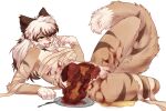 absurd_res after_sex anthro autopsy blood_on_body bodily_fluids cut_open death_piss disembowelment domestic_cat dying dying_eyes felid feline felis female female_death frocloud fur genital_fluids genitals gore gore_focus guts gutted hi_res kemono knife_and_fork large_intestine liver long_tail mammal organs organs_in_plate plate sex solo tail tan_body tan_fur unknown_artist urine vaginal vaginal_fluids vulva white_body white_fur