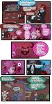 absurd_res all_fours anthro audience begging blush blush_lines bottomwear breast_grab breasts canid canine canis chastity_cage chastity_device clothing collar comic cuff_(restraint) daisy_(tatsuchan18) dialogue digital_media_(artwork) domestic_dog duo english_text felid female fenrir_(tatsuchan18) genitals group hand_on_breast hi_res hybrid lagomorph leporid male male/female mammal maned_wolf masturbation metal_collar mink_(tatsuchan18) multiple_scenes muzzle_(object) muzzled mythology on_lap pants pinscher procyonid rabbit restraints sitting_on_lap submissive submissive_male tail tatsuchan18 text topwear vulva wolf