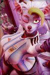2026 2:3 3d_(artwork) absurd_res animatronic anthro argentina big_breasts blackterio blender_(artwork) blender_cycles_(artwork) breasts canid canine canis clothed clothing digital_media_(artwork) female fingers five_nights_at_freddy's five_nights_at_freddy's:_security_breach football_jersey hi_res looking_at_viewer machine mammal partially_clothed robot roxanne_wolf scottgames selfie solo steel_wool_studios wolf