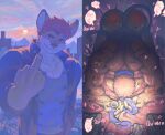anthro before_and_after big_butt bowing brown_body brown_fur butt chastity_cage chastity_device collar cyclic_cyan delinquent flat_chastity_cage fur gesture hand_gesture heart_symbol hi_res instant_loss_2koma key leash leashed_collar male mammal metal_chastity_cage middle_finger mouse murid murine muscular muscular_anthro muscular_male muscular_sub rodent solo submissive submissive_anthro submissive_male white_body white_fur