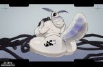 antennae_(anatomy) anthro arthropod big_butt black_eyes bungie butt cable eating female fur hi_res huge_butt insect jezzlen lepidopteran marathon_(series) moth solo white_body white_fur wide_hips