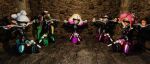 3d_(artwork) absurd_res agent_8_(splatoon) anthro aquatic ball_gag bdsm big_penis black_hair blindfold blue_chastity_cage bodily_fluids bondage bound breasts callie_(splatoon) cephalopod chastity_cage chastity_device clothing cum cum_on_ground dark_body dark_skin digital_media_(artwork) ejaculation futadolly gag gagged genital_fluids genitals green_chastity_cage green_hair gynomorph hair halter harness_ball_gag harness_gag hi_res huge_penis human humanoid_genitalia humanoid_penis intersex latex latex_clothing latex_skinsuit lock mammal marie_(splatoon) marina_(splatoon) mollusk mutual_chastity nintendo octarian octoling padlock pearl_(splatoon) penis petplay pink_chastity_cage pink_hair pseudo_hair purple_chastity_cage remote_controlled_vibrator roleplay sex_toy skinsuit splatoon submissive submissive_gynomorph submissive_intersex sybian tentacle_hair tentacles tight_clothing vibrator vibrator_on_chastity_cage wand_vibrator white_hair