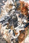  5boys 6+girls absurdres arknights black_hair blue_hair boots brother_and_sister chinese_clothes chongyue_(arknights) closed_mouth coat colored_extremities commentary dragon_girl dragon_horns dragon_tail dusk_(arknights) earrings english_commentary fan_mu_zhang green_hands highres holding holding_paintbrush horns jewelry ji_(arknights) jie_(arknights) jun_(arknights) ling_(arknights) long_sleeves looking_at_another looking_at_viewer multicolored_hair multiple_boys multiple_girls nian_(arknights) official_art one_eye_closed open_mouth paintbrush pointy_ears purple_hands red_hair red_hands second-party_source shu_(arknights) siblings smile streaked_hair tail tassel tassel_earrings wang_(arknights) white_boots white_coat white_hair yi_(arknights) yu_(arknights) 