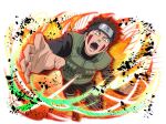  1boy black_pants black_shirt brown_hair flak_jacket forehead_protector green_jacket inuzuka_kiba jacket konohagakure_shinobi_uniform looking_at_viewer naruto_(series) naruto_shippuuden naruto_shippuuden:_ultimate_ninja_blazing official_art open-toe_boots open_mouth pants shinobi_alliance_symbol_(naruto) shirt short_hair sleeveless sleeveless_jacket solo teeth 
