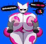 2026 absurd_res anthro belly big_breasts big_eyes blood blush bodily_fluids breast_focus breast_grab breast_play breast_squish breasts colored_blood colored_sketch digital_media_(artwork) disembodied_hand domestic_cat english_text feladrine felid feline felis female femtanyl first_person_view floating_hands front_view fur hand_on_breast hi_res huge_breasts looking_at_viewer mammal motion_lines mouthless nipple_fetish nipple_play nipples nude pink_blood shaded simple_background sketch solo speech_bubble squish text thick_thighs token_(femtanyl) unusual_blood unusual_bodily_fluids white_body white_fur wide_hips
