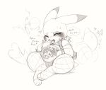 abdominal_bulge ambiguous_gender ambiguous_prey anthro blush bodily_fluids clothed clothing death dialogue digestion digestion_sequence duo emolga eyelashes eyeliner eyes_closed fangs fatal_vore female female_pred fishnet_clothing fishnet_legwear fully_inside generation_1_pokemon generation_5_pokemon hi_res imminent_death imminent_digestion kekitopu legwear looking_pleasured makeup messy_stomach nintendo open_mouth oral_vore organs partially_clothed pikachu pokeball pokemon pokemon_(species) predator/prey profanity rocketchu sitting size_difference sketch smaller_female smaller_pred smile stomach sweat sweaty_body teeth thick_thighs unwilling_prey vore worried x-ray_view