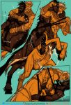 barazoku centaur equid equid_taur equine gay_wrestling hi_res horse mammal mammal_taur muscular taur wrestling 