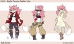  2020 anthro breasts clothed clothing digital_media_(artwork) domestic_cat felid feline felis female hair longdanger mammal midriff navel pink_hair smile solo 