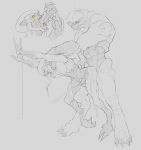  anthro ball_grab balls bodily_fluids cum cum_while_penetrated cumshot demon doom_(series) duo ejaculation fellatio from_behind_position genital_fluids genitals hell_knight hi_res id_software imp_(doom) larger_male long_tongue male male/male male_penetrated male_penetrating male_penetrating_male multiple_positions murskahammas nude open_mouth oral penetration penile penis penis_grab sex size_difference sketch smaller_male smaller_penetrated standing standing_sex tongue tongue_out tonguejob video_games yellow_eyes 