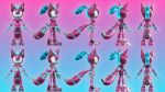  16:9 3d_(artwork) 4k absurd_res android anthro blender_(software) blue_eyes canid canine canis clothing digital_media_(artwork) dress fan_character female glowing gradient_background gynomorph_(lore) hair hi_res kate_the_mecha-wolf lady_luna machine mammal metal_clothing metallic_body model_sheet pink_body ponytail robot simple_background solo sonic_the_hedgehog_(series) trans_(lore) trans_woman_(lore) widescreen wolf 