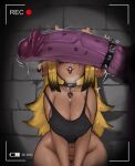  2girls alternate_breast_size_(larger) animal_ear_piercing animal_ears antlers battery_indicator black_collar black_lips black_tank_top blonde_hair bottomless breasts brick_wall cleavage collar colored_skin commentary covered_eyes covered_nipples deer_antlers deer_ears deer_girl deltarune english_commentary furry futanari gigantic_penis goth_fashion highres horns large_breasts lipstick lipstick_mark lipstick_mark_on_penis long_hair makeup motion_lines multiple_girls navel nipple_piercing noelle_holiday okdudelisten open_mouth penis penis_on_face piercing precum precum_drip purple_skin recording runny_makeup shirt shirt_partially_removed smile spiked_cock_ring susie_(deltarune) tank_top teeth twitching upper_teeth_only utdr_(toby_fox) veins veiny_penis wide_hips 