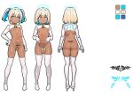  1boy :q a-pose absurdres arms_at_sides ass back back_tattoo black_bow black_bowtie blonde_hair blue_eyes blue_halo blunt_bangs boots bow bowtie center-flap_bangs character_request chastity_cage chastity_cage_strap closed_mouth cock_ring color_guide commentary copyright_request cross-shaped_pupils crossdressing crossdressing_(mtf) dark-skinned_male dark_skin english_commentary erection facing_away flat_chastity_cage footwear_request full_body gloved_sleeves gloves glowing glowing_halo gold_chastity_cage gold_trim halo hand_on_own_hip high_heels highres invisible_floor large_penis large_testicles legs_apart looking_at_viewer male_focus mandarin_collar median_furrow multiple_views navel penis pink_pupils print_shrug pubic_tattoo puffy_cheeks puffy_nipples sex_toy short_hair shoulder_blades shrug_(clothing) sidelocks simple_background skindentation small_chastity_cage small_testicles smile split_mouth standing straight-on symbol-shaped_pupils tattoo testicles thigh_boots tongue tongue_out traditional_halo tramp_stamp trap tribal_tattoo turnaround twintails uncensored veins veiny_penis white_background white_boots white_gloves white_shrug wing_print wuni_(dkadireks_6974) 