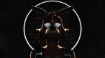 16:9 3d_(artwork) 5_fingers ambiguous_gender animatronic anthro canid canine digital_media_(artwork) fingers five_nights_at_freddy&#039;s fox foxy_(fnaf) front_view gold97fox hair hi_res machine mammal no_pupils nude orange_body orange_hair robot simple_background solo video_games widescreen 