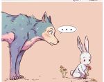  ... 2020 beastars canid canine canis comic duo eden_fries feral flower fur haru_(beastars) lagomorph legoshi_(beastars) leporid looking_at_another mammal plant rabbit simple_background white_body white_fur wolf 