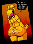  &lt;3 2020 after_sex animatronic anthro avian beakless bib big_butt bird black_border black_sclera blush blush_stickers bodily_fluids border bottomless butt chicken clothed clothing cum cum_covered cum_on_butt digital_drawing_(artwork) digital_media_(artwork) english_text female five_nights_at_freddy&#039;s five_nights_at_freddy&#039;s_2 galliform gallus_(genus) genital_fluids gradient_background hi_res looking_back machine messy not_furry open_hand open_mouth phasianid portrait qoolguyart rear_view robot sharp_teeth simple_background smile solo tagme teeth text thick_thighs three-quarter_portrait toy_chica_(fnaf) video_games white_eyes yellow_body 