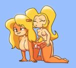  2020 5_fingers activision all_fours alternate_species anthro anthro_penetrated bite biting_lip biting_own_lip black_nose blonde_hair bodily_fluids breasts coco_bandicoot crash_bandicoot_(series) cum cum_in_pussy cum_in_uterus cum_inside doggystyle duo erection female female_penetrated fingers from_behind_position genital_fluids genitals gynomorph gynomorph/female gynomorph_penetrating gynomorph_penetrating_female hair half-closed_eyes hand_on_butt hi_res human human_on_anthro human_penetrating human_penetrating_anthro humanized internal intersex intersex/female intersex_penetrating intersex_penetrating_female interspecies long_hair looking_pleasured mammal marsupial motion_lines narrowed_eyes naughty_face nipples nude open_mouth orange_body orange_skin orgasm penetration penile penile_penetration penis self_bite sex simple_background tawna_bandicoot uterus vaginal vaginal_penetration video_games yopy 