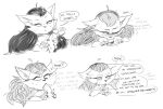  2019 age_difference anthro barely_visible_breasts bashful black_and_white blush bodily_fluids breasts breath chest_wraps claws crows_feet cum cum_in_mouth cum_inside curious describing_self dialogue disembodied_penis dripping_wet ejaculation elderly_female embarrassed empty_eyes eyelashes fae_bladetwirler_(lor) female finger_claws first_time_fellatio fur genital_fluids genitals hair hands-free heart_symbol hesitant humanoid_genitalia humanoid_penis inexperienced inner_ear_fluff inner_monologue league_of_legends legends_of_runeterra lonely long_hair looking_at_viewer male mhdrawin monochrome nervous nude older_female one_eye_closed oral_orgasm orgasm partially_submerged penis penis_grab poolside pov_blowjob reluctant riot_games self_deprecation sigh small_breasts speech_bubble surprised talking_to_viewer tencent text thinking thoughts tuft watery_eyes wet wet_body wraps yordle 