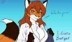 anthro bedroom_eyes big_breasts bisexual_pride_colors blush breasts brown_eyes canid canine chest_tuft cleavage clothed clothing dialogue dipstick_tail female flashing flat_colors fox fox_ears fox_tail gradient_background hair holding_clothing holding_object jacket jordanos21 keidran lgbt_pride liliane_barger mammal markings medium_hair narrowed_eyes open_clothing open_shirt open_topwear pride_colors red_hair seductive shirt simple_background smug solo tail tail_markings taking_off_shirt teasing teasing_viewer tongue tongue_out topwear tuft twokinds unbuttoned_shirt