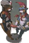 animal_genitalia animal_penis anthro arm_markings arm_warmers armor armwear blush blush_lines brown_body brown_hair canid canine canis cape claws clothing countershading crotch_tuft dipstick_ears duo ear_markings equid equine equine_genitalia equine_penis erection galea gauntlets genitals gloves hair handwear hi_res hooved_toes hooves horse humanoid_genitalia humanoid_penis juo1 kissing looking_at_genitalia looking_at_penis male male/male mammal markings mostly_nude multicolored_ears narrowed_eyebrows penis penis_kissing penis_size_difference red_cape red_clothing red_eyes scut_tail short_tail shoulder_markings tail toe_claws tuft vein veiny_penis white_body white_countershading wolf yellow_eyes