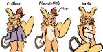 alolan_form alolan_raichu ambiguous_gender anthro bangs bottomless bow_ribbon chest_tuft clothed clothing confident covering covering_chest covering_crotch covering_self crotch_tuft embarrassed featureless_chest featureless_crotch fluffy fluffy_chest generation_1_pokemon generation_7_pokemon hair hi_res humor jacket long_hair navel nintendo nude nude_semi-anthro orange_body pokemon pokemon_(species) purple_clothing purple_jacket purple_topwear rai_(raidev) raichu raidev regional_form_(pokemon) ribbon_only ribbons semi-anthro shirt simple_background solo tail_covering_crotch tank_top text topwear tuft white_background