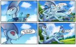  16:10 absurdly_long_penis anthro balls big_balls big_penis comic duo extreme_size_difference generation_8_pokemon genitals hi_res huge_balls huge_penis hyper hyper_balls hyper_genitalia hyper_penis inteleon macro macro_male nintendo penis pokemon pokemon_(species) reptile scalie size_difference widescreen zaryuzu_73 